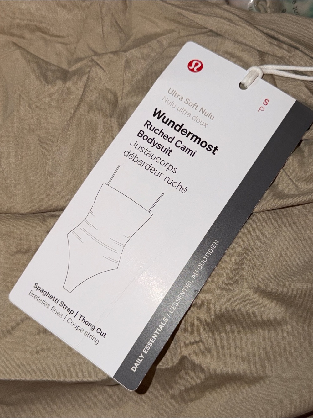 NWT Lululemon Wundermost Ultra-Soft Nulu Ruched Cami Bodysuit
Sheer Oak small - Picture 2 of 11